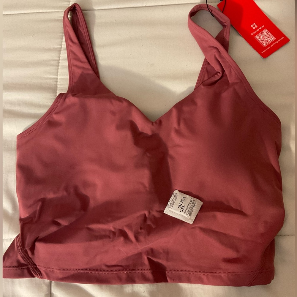 NWT Womens’ Sports Bra Longline Wirefree Paded with Medium Support